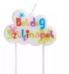 QX Boldog szülinapot felhőgyertya - 10 cm