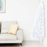 vidaXL Jumătate cu LEDuri&globuri 210 cm alb (3077485)