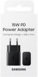 Samsung hálózati adapter, 15W PD USB-C, Fekete EP-T1510NBEGEU (EP-T1510NBEGEU)