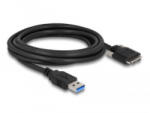 Delock USB 3.0 A-Típusú dugó - Micro-B Típusú dugó csavarokkal kábel 2m (87800) (87800)
