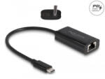 Delock USB Type-C adapter tápellátó portos Gigabit LAN-hez 100W (61026)