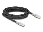 Delock RJ45 hálózati kábel Cat. 6A S/FTP biztonsági klipsz csomaggal 5m fekete (80258)