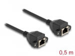 Delock RJ50 bővítő kábel anya - anya S/FTP 0, 5 m fekete (80198) (80198)