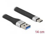 Delock USB-A - USB Type-C (USB 3.2 Gen 1) lapos kábel 14cm (86938)