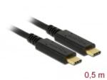 Delock USB-C 3.1 --> USB-C 0, 5m kábel (85529) (85529)