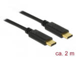 Delock USB-C > USB-C 2.0 kábel 2m fekete (83324)