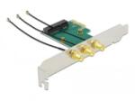 Delock Mini PCIe + 3 RP-SMA bővítő kártya PCIe (89294) (89294)