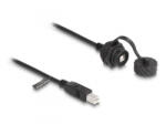 Delock USB 2.0 B-típusú apa- USB 2.0 B-típusú anya kábel fekete 1m (88011)