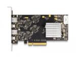 Delock PCI Express x8 kártya 2xUSB-C és 2xUSB-A port (90097) (90097) - aqua