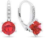 Brilio Silver Gyönyörű ezüst fülbevaló piros cirkónium kövekkel EA430WR