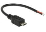 Delock USB 2.0 Micro-B apa > 2 x nyitott vezetékű kábel10cm (82697) (82697)