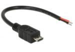 Delock USB 2.0 Micro-B apa > 2 x nyitott vezetékű kábel10cm (82697)