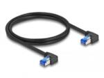 Delock RJ45 hálózati kábel Cat. 6A S/FTP jobbra hajló 1m fekete (80214)