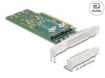Delock PCI Express 4.0 x16 kártya - 4 x belső NVMe M. 2 Key M (90090) (90090)