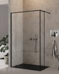 NEW TRENDY New Modus Black perete cabină de duș walk-in 80 cm negru mat/sticla transparentă EXK-5581 (EXK5581)