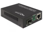 Delock PoE+ média átalakító 10/100/1000Base-T - SFP-re (86180)