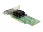 Delock PCI Express x16 kártya - 4 x belső NVMe M. 2 Key M (90078) (90078) - aqua