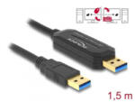 Delock USB 5Gbps adat kapcsoló kábel + KM kapcsoló 1, 5 m (83647)