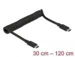Delock USB 3.1 Gen 2 USB Type-C - USB Type-C csavart kábel fekete (85350) (85350)