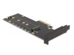 Delock PCI Express x4-kártya - 1 x belső NVMe M. 2 Key M hűtőbordával és RGB LED megvilágítással - alacsony profilú (89013) (89013)