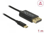 Delock USB-C koax kábel DisplayPort-hoz (DP Alt Mode) 1 m fekete (83709)