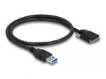 Delock USB 3.0 A-Típusú dugó - Micro-B Típusú dugó csavarokkal ellátott kábel 50cm (87798) (87798)