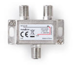 Nedis Műholdvevő elosztó | 5 - 2400 MHz | 6.0 dB | Bemenetek száma: 1 | Kimenő csatlakozók száma: 1 | Impedancia: 75 Ohm | Zinc | Ezüst (SSPL256ME-)