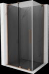 Mexen Velar L, tolóajtós zuhanykabin 100 x 90 cm, 8mm szürke üveg, rézmatt, 871-100-090-43-65 (871-100-090-43-65)