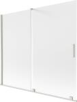 Mexen Velar, 2 szárnyas eltolható kádparaván 180 x 150 cm, 8 mm-es mattüveg, csiszolt acél, 896-180-000-31-97 (896-180-000-31-97)