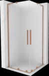 Mexen Velar L Duo, zuhanykabin tolóajtóval 90 x 90 cm, 8 mm-es mattüveg, rézmatt, 871-090-090-02-33-65 (871-090-090-02-33-65)