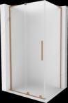 Mexen Velar L, tolóajtós zuhanykabin 120 x 100 cm, 8 mm-es matt üveg, rézmatt, 871-120-100-33-65 (871-120-100-33-65)