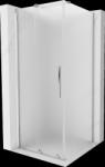 Mexen Velar, zuhanykabin tolóajtóval 100 x 100 cm, 8 mm-es mattüveg, króm, 871-100-100-31-01 (871-100-100-31-01)