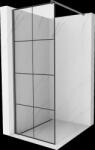 Mexen Kioto, Walk-In zuhany paraván 90 x 200 cm, 8 mm átlátszó üveg fekete mintás, grafit profil, 800-090-101-95-77 (800-090-101-95-77)