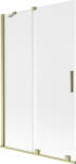 Mexen Velar, 2 szárnyas eltolható kádparaván 110 x 150 cm, 8 mm matt üveg, arany matt, 896-110-000-31-55 (896-110-000-31-55)
