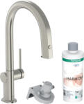 Hansgrohe Aqittura M91, filterSystem 210, kihúzható kifolyó, 1 fúvóka, indítókészlet, rozsdamentes acél megjelenés, HAN-76801800 (HAN-76801800)