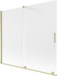Mexen Velar, 2 szárnyas eltolható kádparaván 180 x 150 cm, 8 mm-es matt üveg, arany matt, 896-180-000-31-55 (896-180-000-31-55)