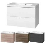 Mereo Mereo, Aira, Fürdőszobaszekrény öntött márvány mosdóval 81 cm, fehér, MER-CN711M (MER-CN711M)