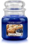 Kringle Candle Lumanare Country Candle Blueberry Muffin Lumanare parfumata medie cu 2 fitiluri (453 g),