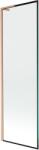Mexen Next L, 1 szárnyas kádparaván 60 x 150 cm, 6mm átlátszó üveg-fekete mintás, rézprofil, 895-060-000-03-70-65 (895-060-000-03-70-65)