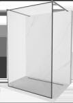 Mexen Kioto, Walk-In zuhany paraván 140 x 200 cm, 8 mm átlátszó üveg fekete mintás, grafit profil, 800-140-002-95-70 (800-140-002-95-70)