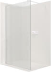 Cerano - Walk-in Onyx L/R zuhanyparaván - kerek támasz - fehér matt, hornyolt üveg - 50x200 cm, CER-CER-8050BD299 (CER-CER-8050BD299)