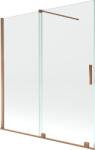 Mexen Velar, 2 szárnyas eltolható kádparaván 150 x 150 cm, 8mm átlátszó üveg, rózsaszín arany, 896-150-000-01-60 (896-150-000-01-60)