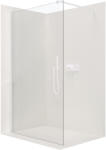 Cerano - Walk-in Onyx L/R zuhanyparaván - kerek támasz - fehér matt, átlátszó üveg - 60x200 cm, CER-CER-482956 (CER-CER-482956)