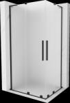 Mexen Velar L Duo, zuhanykabin tolóajtóval 100 x 90 cm, 8 mm-es matt üveg, fekete matt, 871-100-090-02-33-70 (871-100-090-02-33-70)