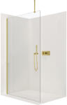 Cerano - Zuhany paraván Walk-in Onyx Top L/P - kerek támaszték - aranycsiszolt, átlátszó üveg - 150x200 cm, CER-CER-8050BD1458 (CER-CER-8050BD1458)