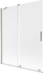 Mexen Velar, 2 szárnyas eltolható kádparaván 140 x 150 cm, 8 mm-es mattüveg, csiszolt acél, 896-140-000-31-97 (896-140-000-31-97)
