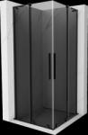 Mexen Velar L Duo, zuhanykabin tolóajtóval 100 x 100 cm, 8mm szürke üveg, fekete matt, 871-100-100-02-43-70 (871-100-100-02-43-70)