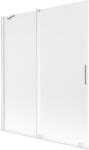 Mexen Velar, 2 szárnyas eltolható kádparaván 140 x 150 cm, 8 mm mattüveg, fehér matt, 896-140-000-31-20 (896-140-000-31-20)