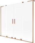 Mexen Velar L Duo, 2 szárnyas eltolható kádparaván 170 x 150 cm, 8 mm-es mattüveg, rézmatt, 896-170-003-32-65 (896-170-003-32-65)