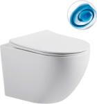 Cerano - Függesztett WC csésze Cesso, Vortex + UF ülőke - fényes fehér - 49x36 cm (CER-CER-476678)